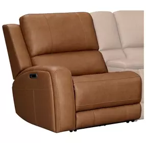 Belmont Lyric Caramel Leather LAF Power Recliner with USB Charging