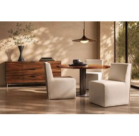 Brasea Lume and Tungsten Round Dining Room Set