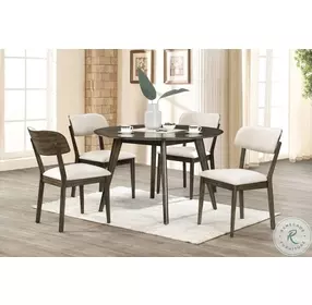 Rex Walnut 48" Round Dining Room Set