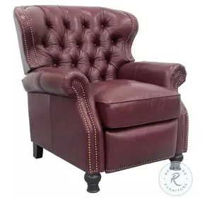 Presidential Shoreham Wine Leather Recliner