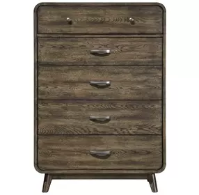 Rex Walnut 5 Drawer Chest