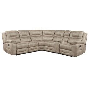 Shelton 3 Piece Modular Manual Reclining Sectional with Wireless Charging