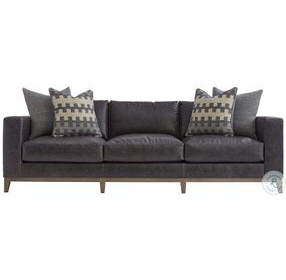 Noel Gray Leather 101" Sofa
