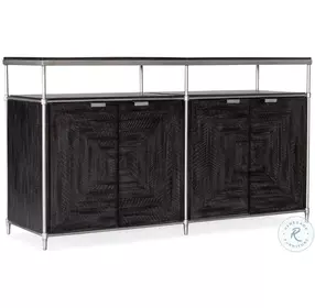Bellmont Black And Brushed Pewter Metal TV Stand