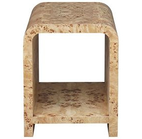 Putnam Brown Square Side Table with 1 Shelf