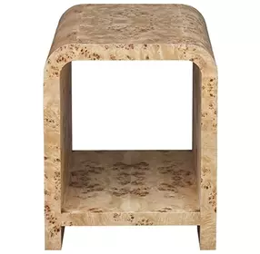 Putnam Brown Square Side Table with 1 Shelf