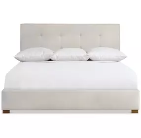 Mason Beige and Lume King Upholstered Panel Bed