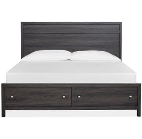 Merrifield Raisin Black Queen Storage Panel Bed