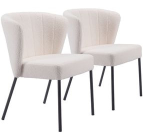 Aimee White Stackable Dining Chair Set of 2