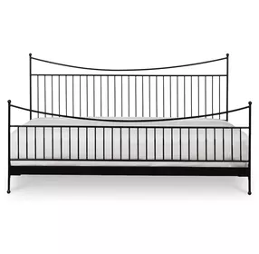 Monet Black King Metal Bed