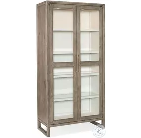 Shorebird Gray Washed Oak Display Cabinet