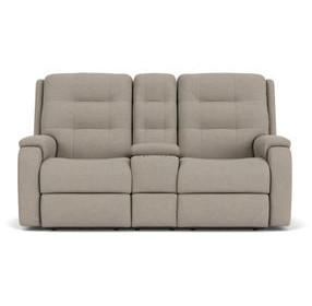 Arlo Gray 76" Power Reclining Loveseat with Console and USB Charging