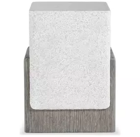 Monolith Puma and Millstone Square Faux Stone Accent Table