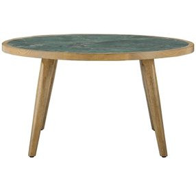 Novato Green Round Sintered Stone Cocktail Table