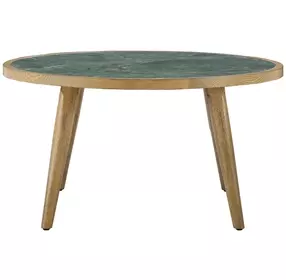 Novato Green Round Sintered Stone Cocktail Table