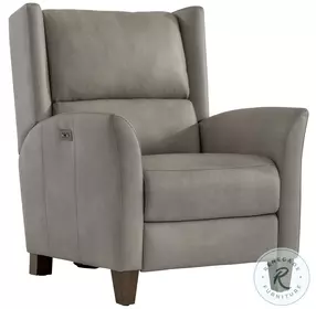 Weller Light Gray Leather Power Recliner