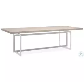 Wish You Were Here Creme And Lightly Brushed Chrome Dining Table