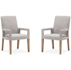 Fernholt Gray Upholstered Arm Chair Set of 2