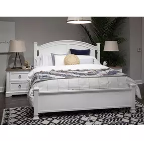 Crownfall Whisper White and Cerused Nutmeg Panel Bedroom Set