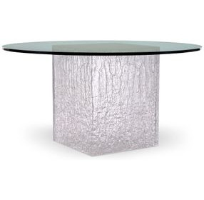 Arctic Clear Round Dining Table