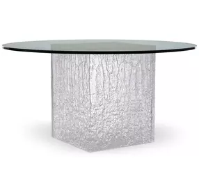 Arctic Clear Round Dining Table