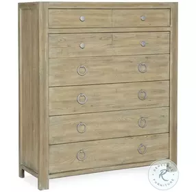 Tidewater Light Natural Six Drawer Chest