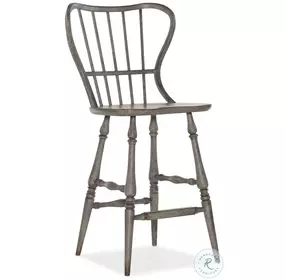 Dolce Vita Speckled Gray Spindle Back Bar Stool