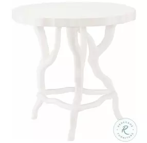 Arbor Chalky White Round Chairside Table