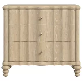 Haven Sun Oak 3 Drawer Nightstand with USB Charging