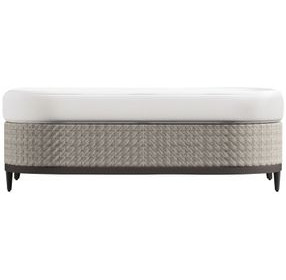 Captiva White Performance Fabric Outdoor Rectangular Ottoman
