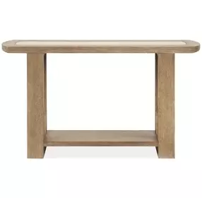 Bradford Riverbed Beige Rectangular Marble Top Sofa Table