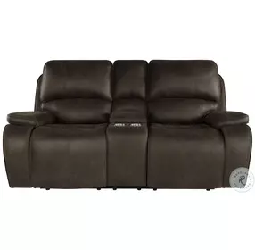 Brookings Brown Dual Reclining 79" Console Loveseat