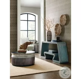 Commerce And Market Dark Brown Black And White Jacobs Ladder Occasional Table Set