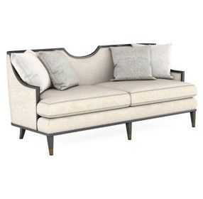 Harper Beige and Onyx 84" Sofa