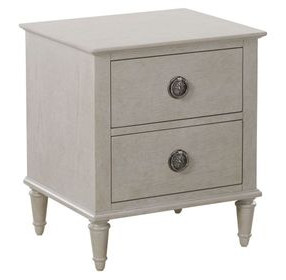 Zest White 2 Drawer Nightstand