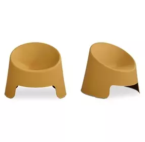 Nolla Yellow Outdoor Accent Chair Set of 2