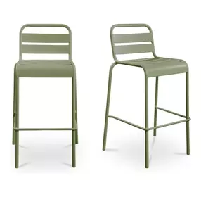 Kade Green Outdoor Bar Stool Set of 2