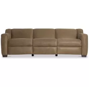 Flynn Brown Leather 94" Power Motion Sofa