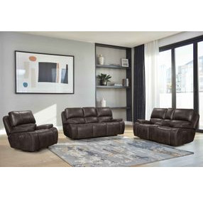 Brookings Charcoal Power Recliner Living Room Set with USB Charging