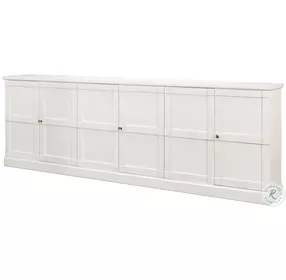 Luciana Cortina White 6 Wood Door Buffet