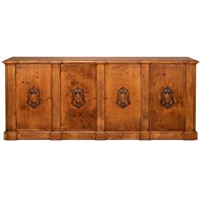 Crested Noce Anticato 4 Door TV Stand