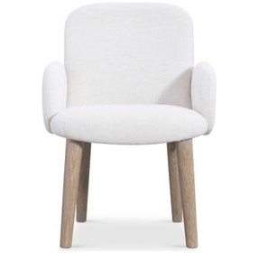 Loggia White Performance Fabric Arm Chair