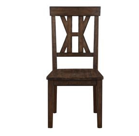 Auburn Dark Brown Slat Back Side Chair Set of 2