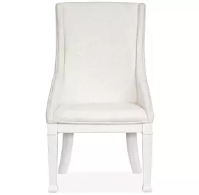 Crownfall White Upholstered Host Chair Set of 2