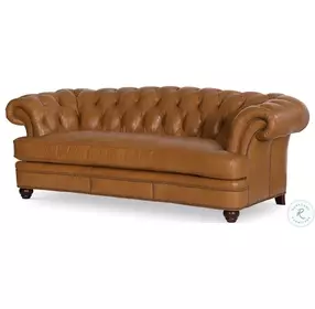 Washington Brandy Almond Leather Sofa