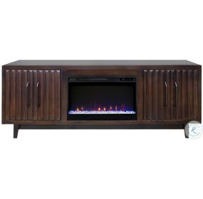 Radiance Rosewood 75" Fireplace TV Stand