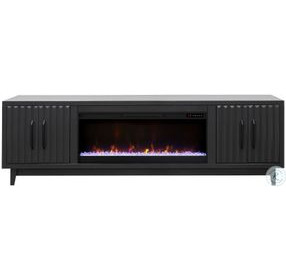 Radiance Black 94" Fireplace TV Stand