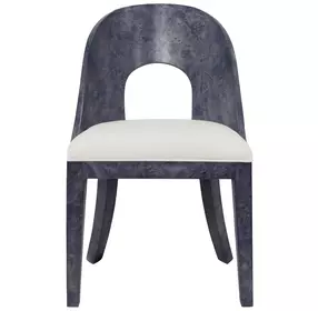 Rafferty Black and White Performance Fabric Dining Chair
