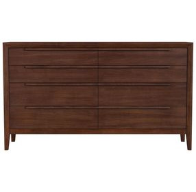 Ralston Dark Amber 8 Drawer Dresser