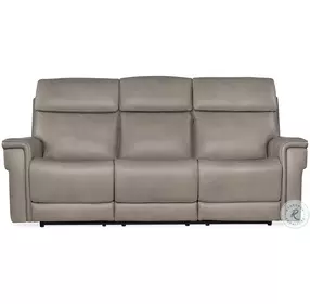 Lyra Sahara Ash Leather Zero Gravity Power Reclining Sofa With Power Headrest